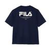 Fila Linear Comfortable Fashion Soft Skin-Friendly Breathable Nautical Short Sleeve T-Shirt Unisex Tops Deep-Sea-Blue FS2RSH2103X-DNA