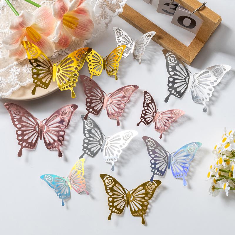 3D Butterfly Wall Stickers: Elegant Self-Adhesive Decorations for Home, Weddings, and Festivals