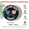 2D Flat Father's Day Themed Aluminum Pendant, Available in Various Sizes. Featuring An American Flag, Sunglasses, and A Mustache, It's An Ideal