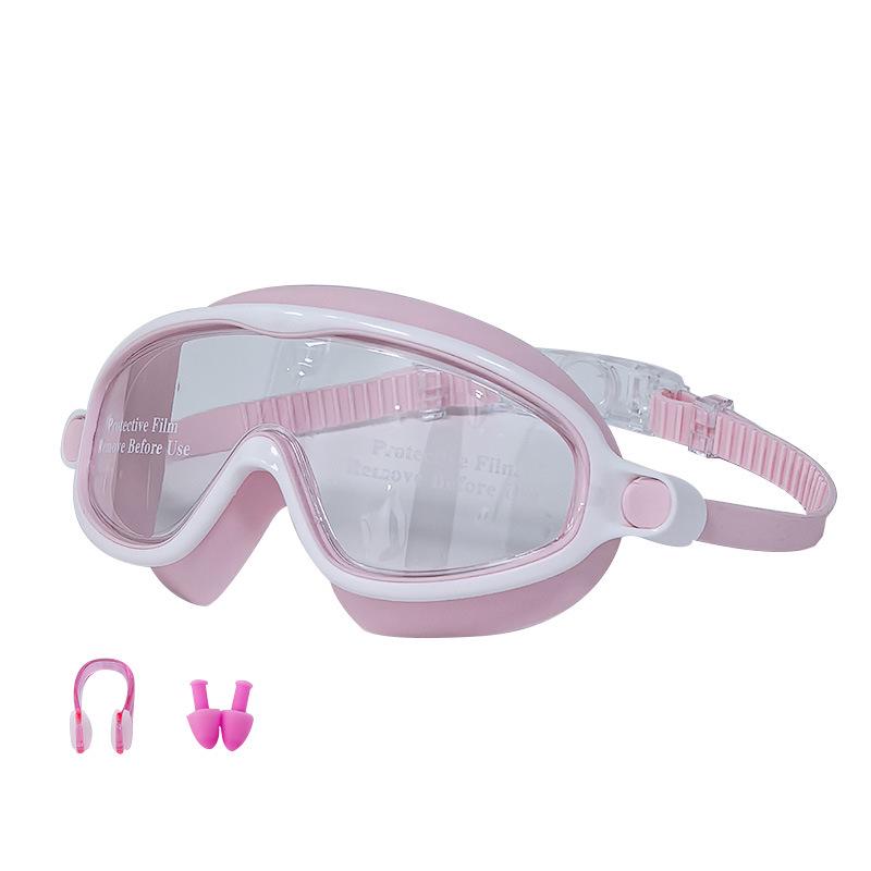 High-Definition, Anti-Fog, Waterproof Swimming Goggles with Earplugs for Adults