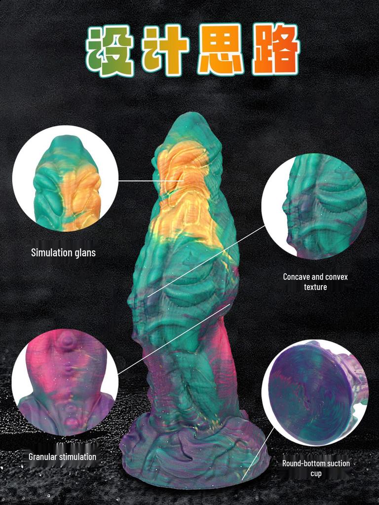 Extra dicker Silikon-Grüner Riese Dildo & Anal Plug für alle Geschlechter