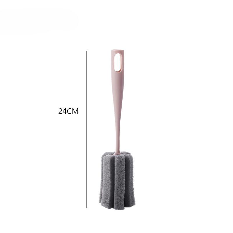 Long Handle Sponge Cup Brush Cleaning Glass Milk Bottle Mug Coffe Tea Cup Bowls Scrubber Washing Clean Brush Kitchen Tool