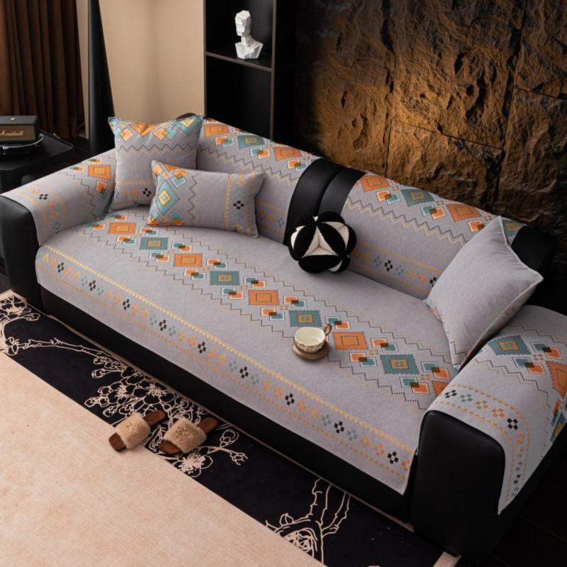 Nordic Chenille Sofa Covers for Living Room Anti-Slip Dustproof Bohemian Sofa Covers  Summer Universal Sofas Funda Sofa