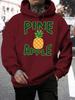 Fresh Pineapple Fruit Printing Men Hoody Fleece Autumn Hoodies Pocket Loose Sportswears Comfortable Multicolor Man Hoodie