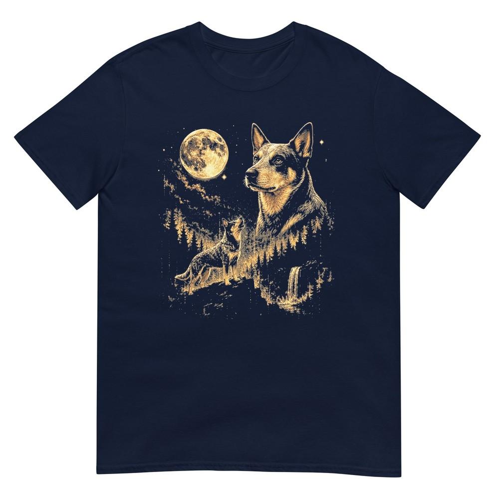 Australian Cattle Howling To The Moon Meme Animal Graphic Tshirt S