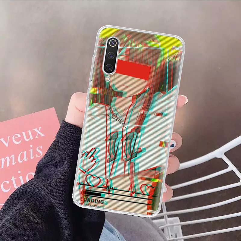 LEWD Sad Girl Japanese Anime Soft Cover Phone Case For Xiaomi Poco X3 Nfc M3 F3 F1 Mi Note 10 Pro 11 Lite 11i 8 9 9T 10T CC9 A3