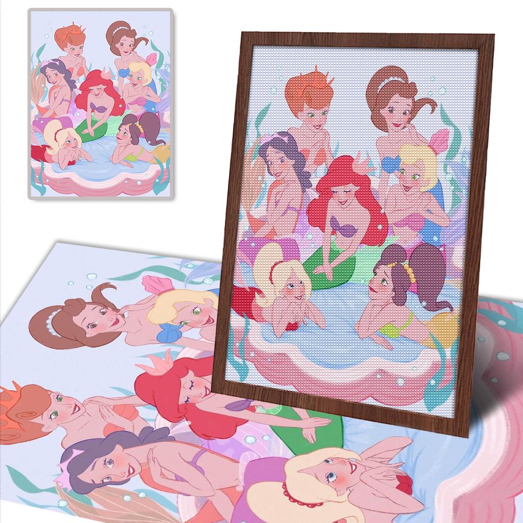 5D DIY Malowanie Diamentami Księżniczka Rozmawiająca Razem Pełne Wiertła Dżety Mozaika Haft Rękodzieło Wystrój Domu Prezent