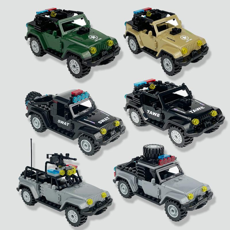 X001-X044 J772 J773 J779 Police Car Rescue Patrol Car Building Block Small Particle Toy