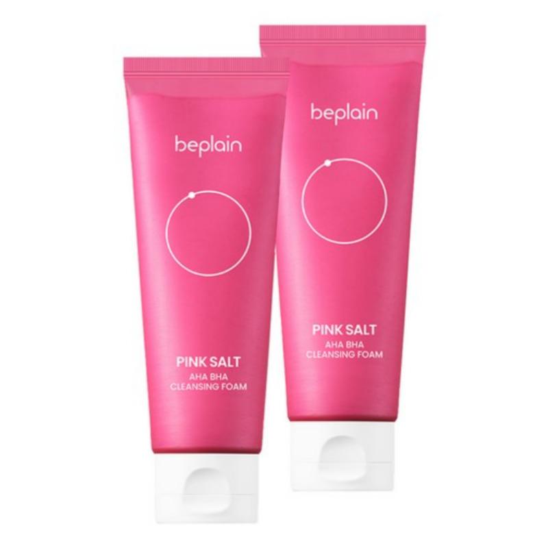 

beplain Pink Salt AHA·BHA Cleansing Foam 120ml × 2