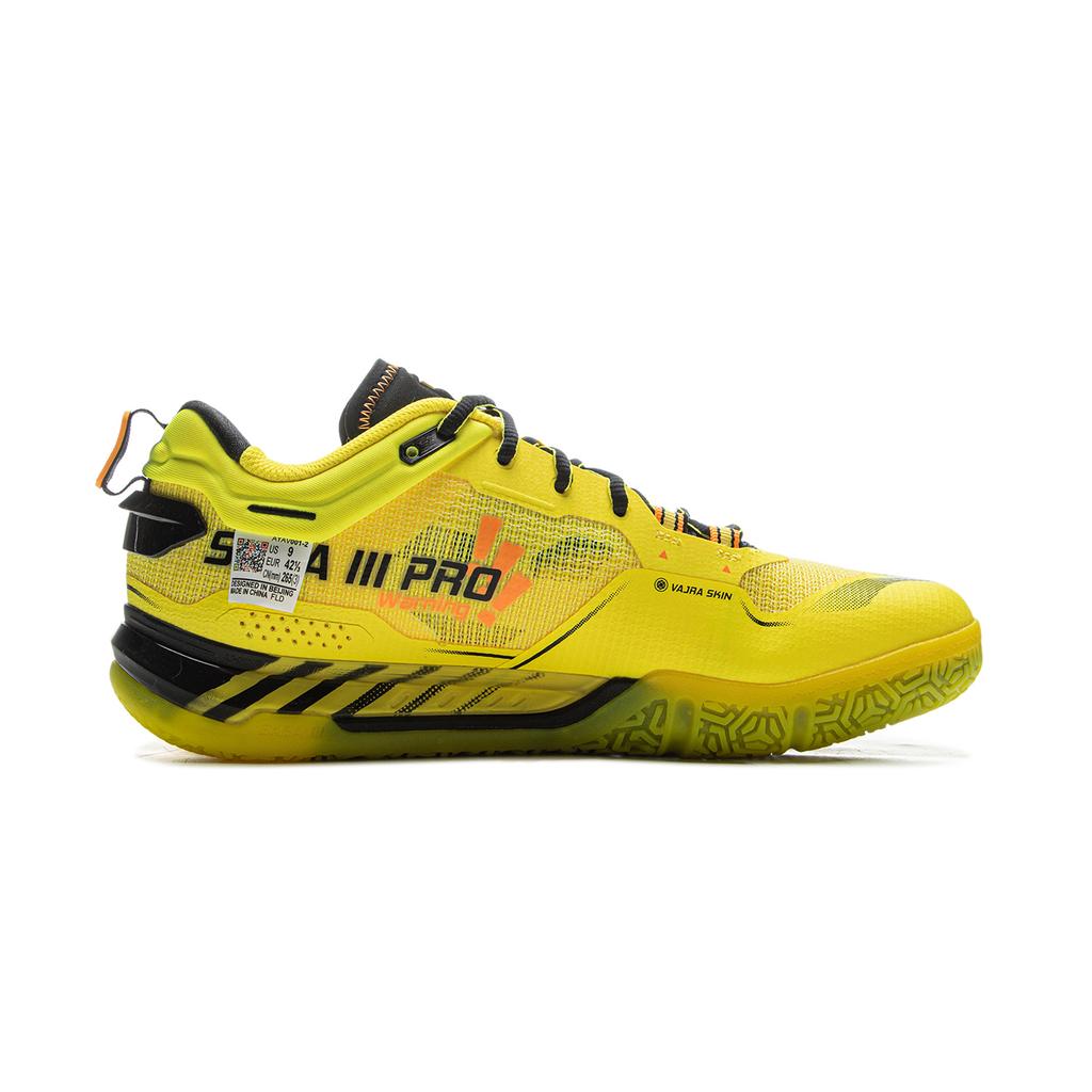 New LiNing Breathable Support Low top Badminton Shoes Unisex Yellow AYAV001-2