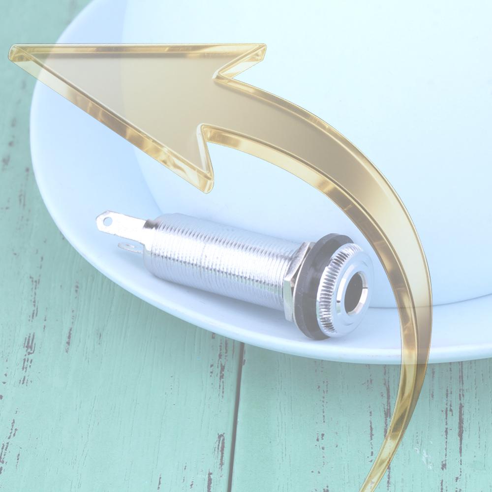 1/4 Inch Metal Stereo Guitar Bass  Output Jack Plug Cylinder Input Output Jack Jack Socket Plug for Electric Guitar Bass China Mainland
