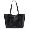 Emilia Marke Logo Goldene Beschläge Leder Tote Schultertasche Groß Damen Handtaschen Schwarz 30F5GU5T7T-BLACK