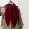 Autumn Winter Warm Hat And Scarf In One Korean Style Plain Casual Knitted Hat