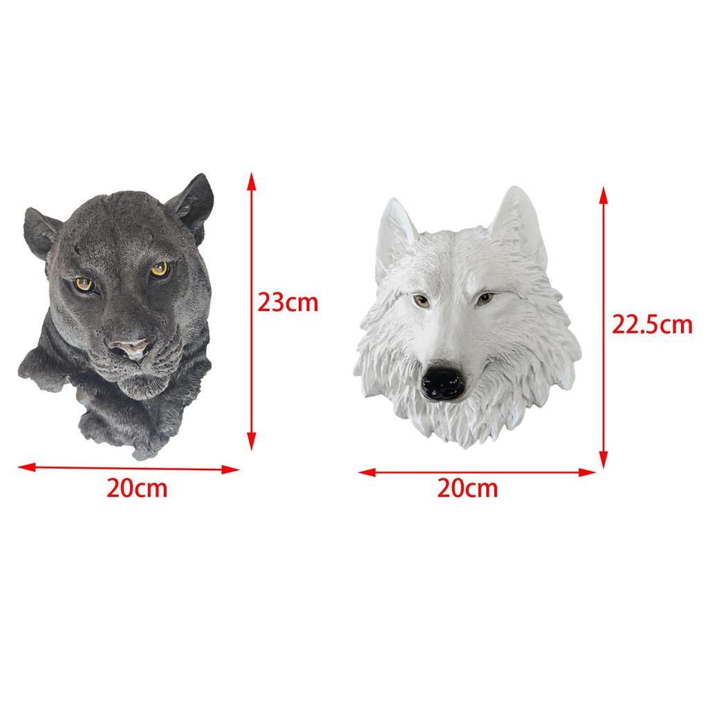 Modern Animal Head Statue Hanging 3D Sculpture for Centerpiece Decoration