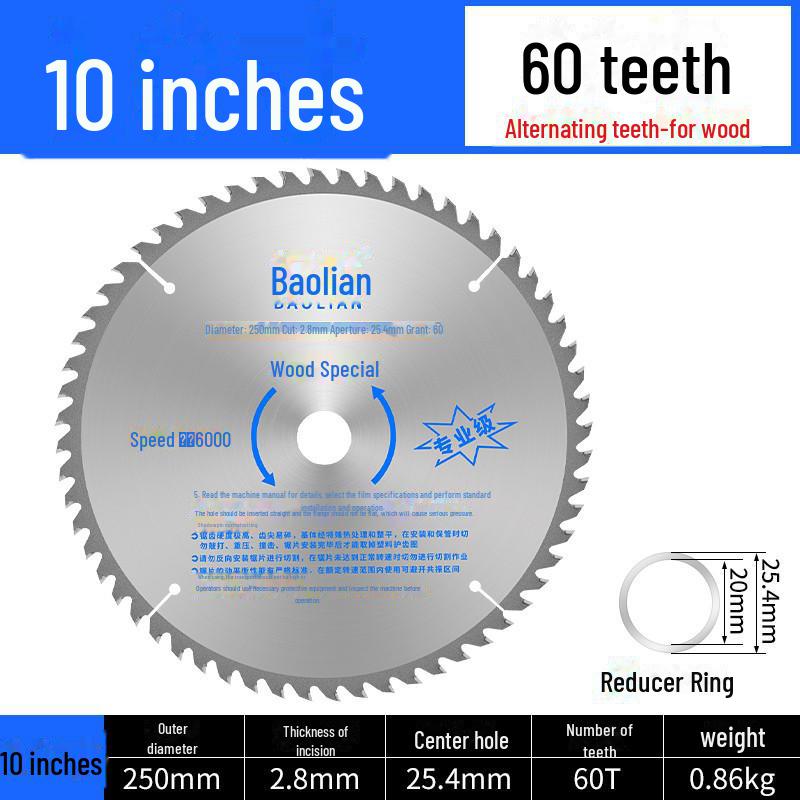 Baolian Professional Woodworking Saw Blade for Angle Grinders, 4-10 Inch, Portable Electric Saw for Cutting Aluminum