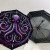 1pc Cosmic Octopus Mandala Umbrella with Plastic Handle,Suitable for All Seasons Home Travel Outdoor UmbrellaDD1208