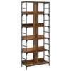 4 Tier Shelf 78.5 X 33 X 188.5 Cm Metal PB Reclaimed Wood