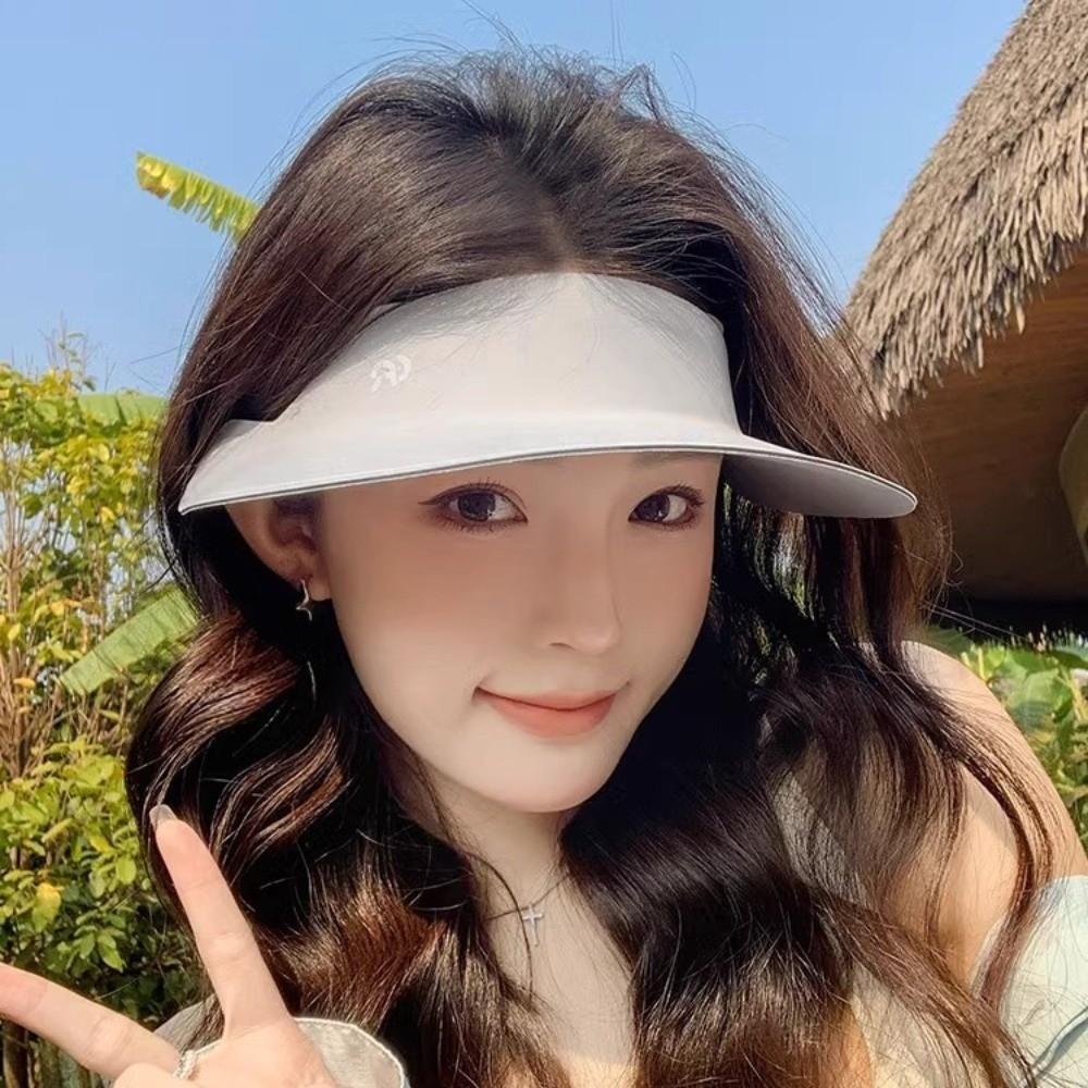 Ice Silk Material Full Face Cover UV Protection Sunscreen Hat Mask New Sun Cap and Mask  Summer Use