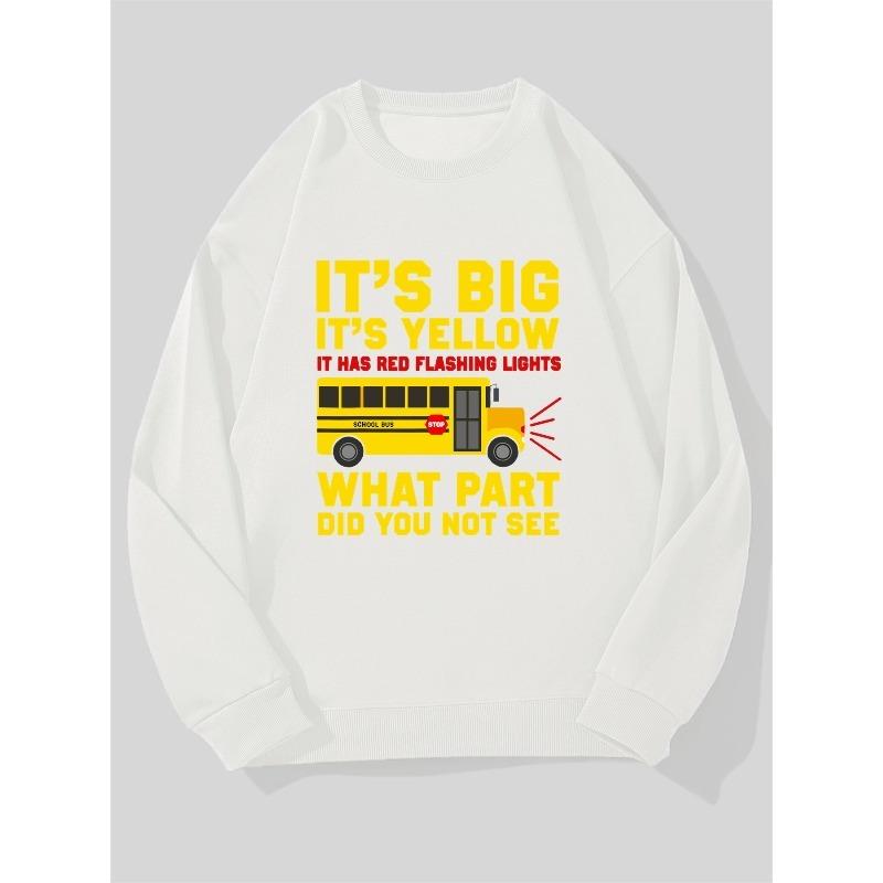 Men's Casual Round-Neck Sweatshirt with A Big Yellow Pattern,Long Sleeve Top, Smooth Soft Breathable, Suitable for Home and Outdoor