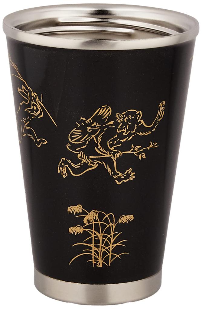 THERMO MUG Stainless steel tumbler with lid Chojugiga 300ml URUSHI MOBILE TUMBLER MINI 1 piece 1 piece (black) [Lacquer] UM-MB