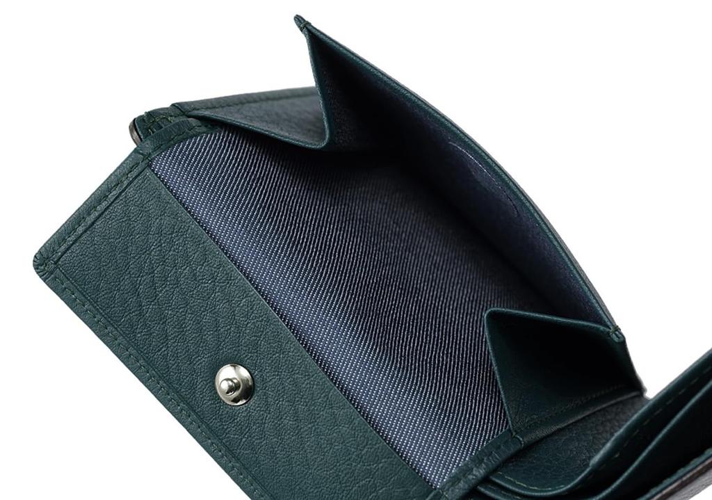 wallet coin [Kipris] Two-fold (with compartment) (Green) 2462(06)