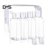 4Pcs Clear Travel Bottles Kit for Toiletries BPA-Free Leak-Proof Refillable Containers for Shampoo Lotion Oils Portable Silicone Cream Jars Reusable