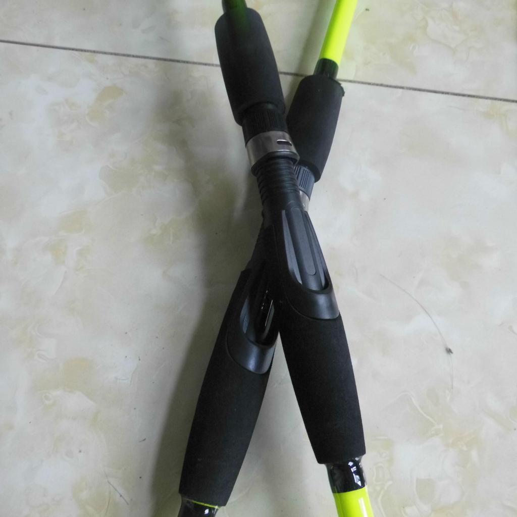 Fluorescent Yellow Soft Tail ML Adjustable Luya Fishing Rod 1.61.82.1 2.4 - Small Sea Raft Casting Rod