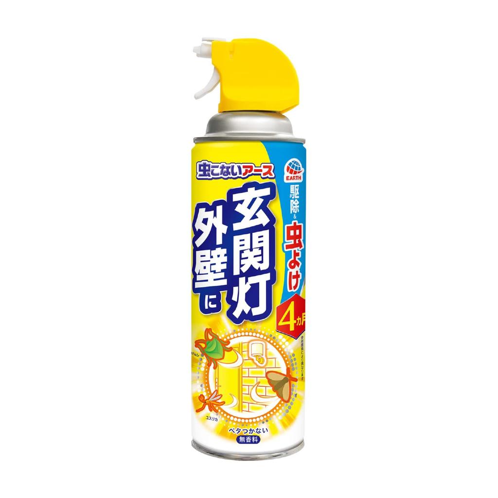Mushi Konai Earth Pest Control Spray for Entrance Exterior Screen and Prevents Intrusion and Repels Stink and Small (450ml) Lights, Walls, Doors,