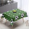 Fußball Sportspiel Tag Rechteckige Tischdecke für Tischdekoration Fußballstars Grüne Streifen Küche Esszimmertischdecke Party Dekoration