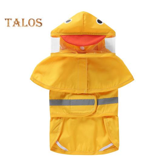 

Дождевик для собак, регулируемый капюшон, дождевик для домашних животных со светоотражающими полосками, водонепроницаемый дождевик-пончо для маленьких и средних собак S Duck