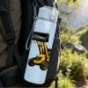 1PC Yellow Excavator Machine Pattern 750ml Color Plastic Sports Water Bottle Leakproof Flip Straw Lid Suitable for Sports Office Home Use