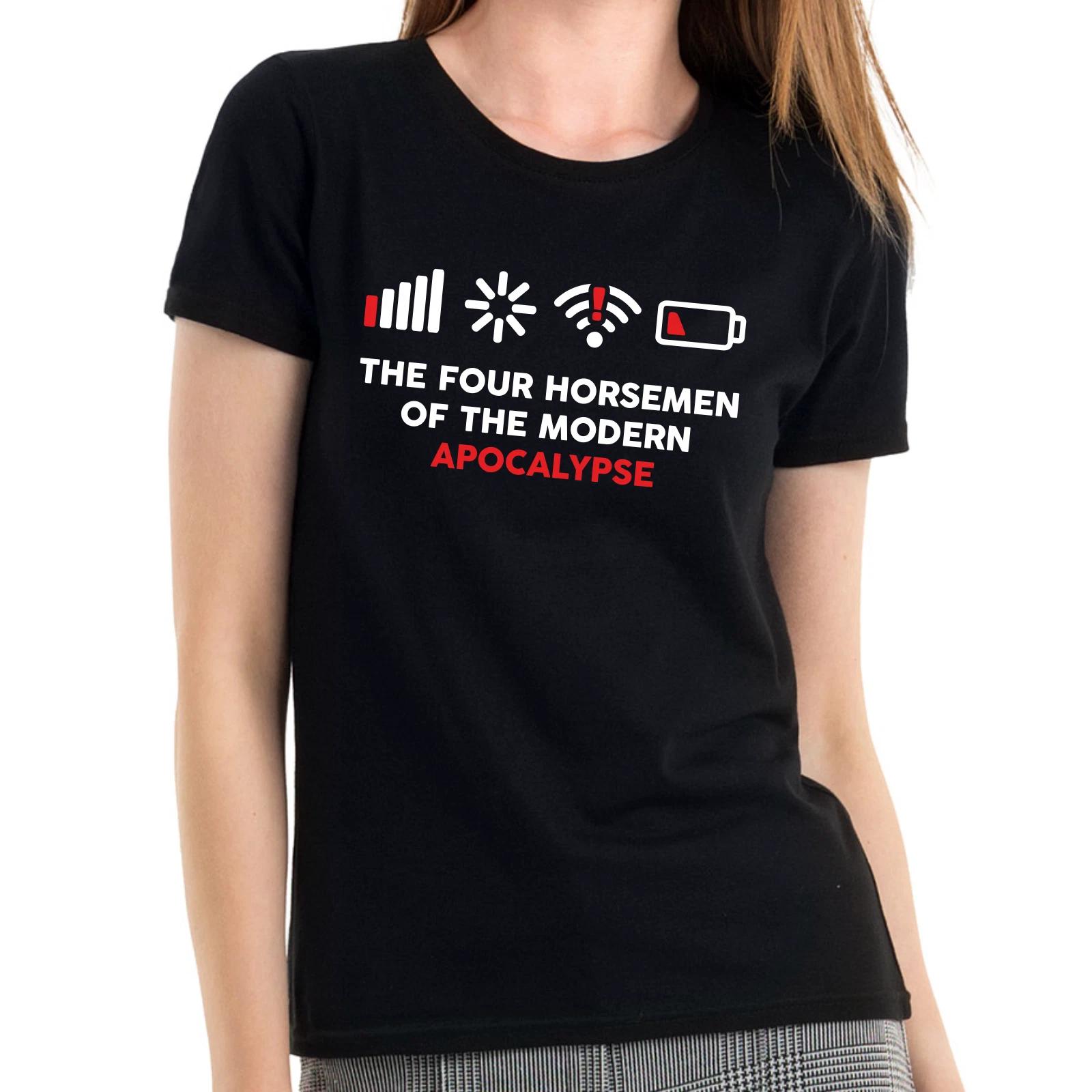 Men s and Women s T-shirts The Four Horsemen of the Modern Apocalypse Nerd Geek Fun Wo XXXXL