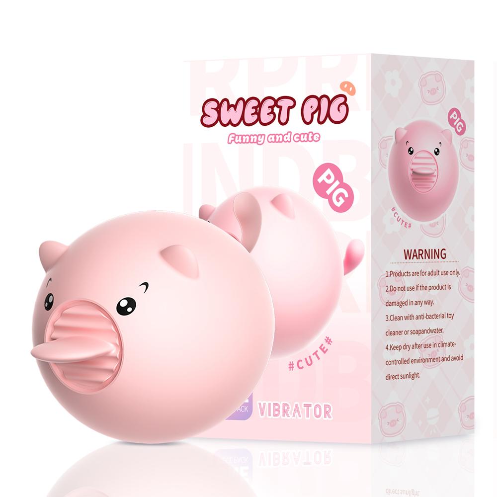 Cute Mini Pig Tongue Licking Toys For Woman Clitoral Nipples Anal Stimulation Vibrators Female Masturbation Sex Toys For Couples