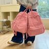 Nylon Sweet Style College Backpack With Macaron Colors For Girls And Teens