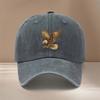 Eagle Washed Baseball Cap Denim Casual Adjustable Hat for Unisex Outdoor Sports