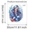 Cartoon Mermaid & Coral Toilet Seat Stickers, Waterproof Removable Self-Adhesive Bathroom Decals
