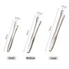304 Stainless Steel Grill Tongs Korean BBQ Tongs Non-Slip Steak Clip Kitchen Tong for Cooking Pasta Salads Buffet Food Serving