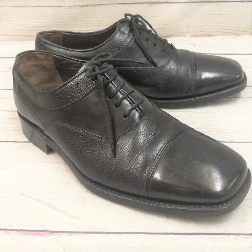 

REGAL Leather Business Shoes 24.0EE Black Straight Tip Cap Toe(USED)