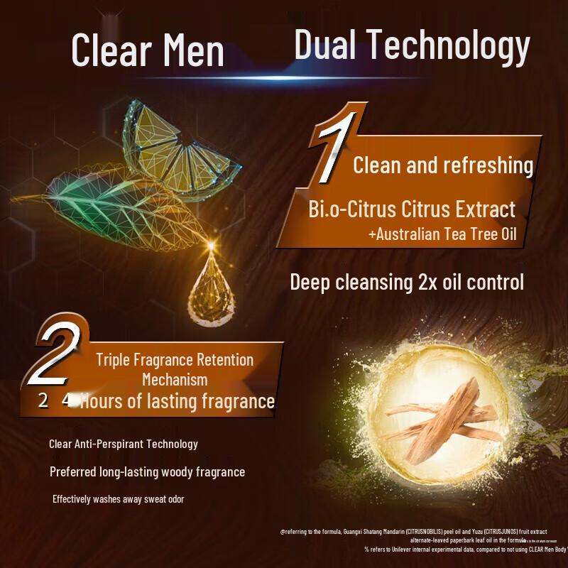 Clear Men's Rain Forest Woody Scent Shower Gel