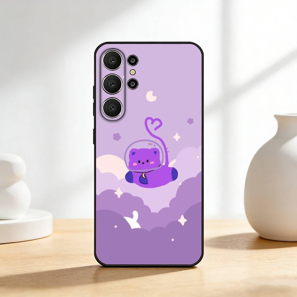 Cute C-Catnap and D-Dogday Phone Case For Samsung S26,S25,S24,S21,S22,S23,S30,Ultra,S20,FE,Lite,10,9,Black Cover