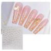 3D Golden Christmas Nail Sticckers Snowflake Santa Nail Art Sliders Decals Foils Manicure Decorations