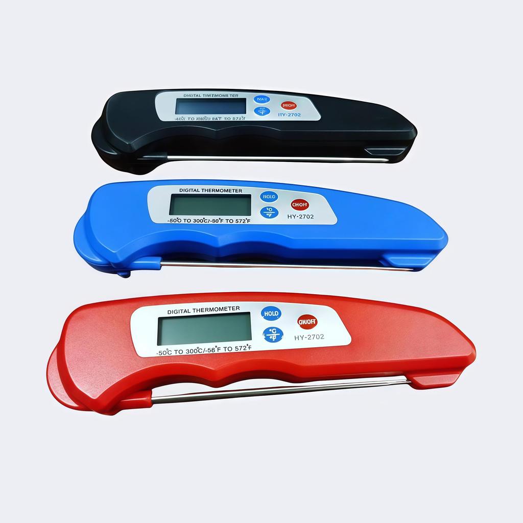 Tragbares Lebensmittelthermometer Staubdicht Faltbar Elektronisches Lebensmittelthermometer für Küche BBQ Backen Öl Fleisch Wasser Ofen Küchenwerkzeuge