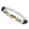 Weißer Türkis Elefanten Armband - 8mm Schmuckzubehör