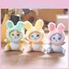 Fluffy Plush Toy Adorable Cat Rabbit Keychain Soft Stuffed Animal Doll