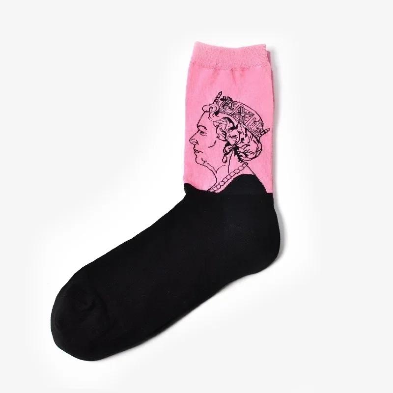 1 Pair Street Wear Socks President Queen Socks for Lovers Socks for Female Male Fashion Accessories