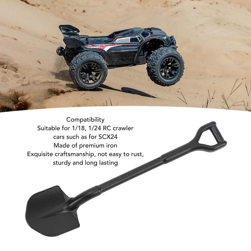 2Pcs Black RC Crawler Shovel Decoration Set Simulation Accessory Shovel  For 1/18 1/24 1/10 Models