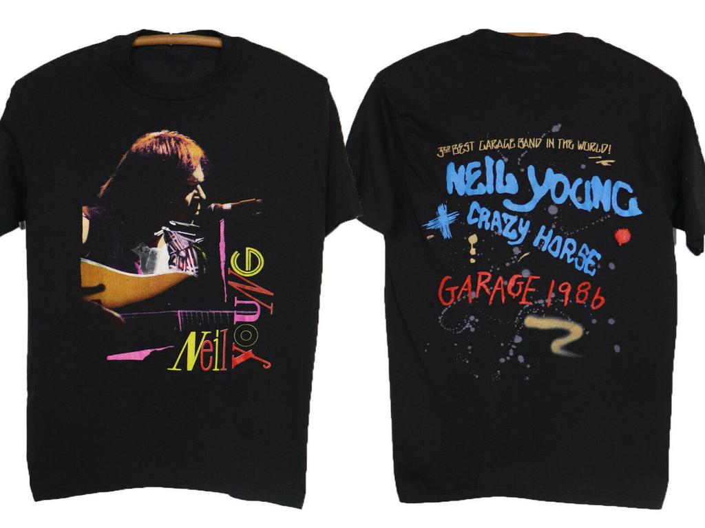 Vintage T-shirt 1986 for Fan Neil Young-Double-Sided Shirt, Size S-5XL