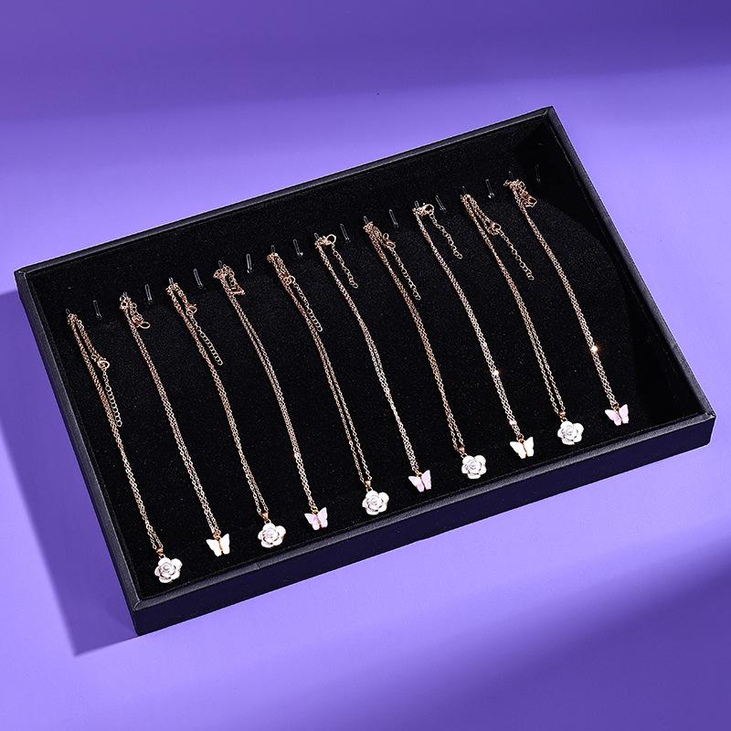 Elegant Jewelry Display Stand: Necklace, Bracelet, and Earring Storage Tray