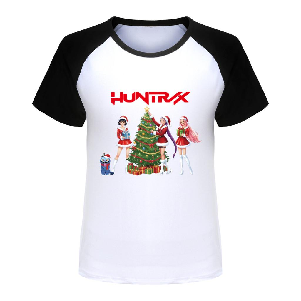 5085 Barn Flickor Jul Nyår Rumi Zoey Mira Tryck Raglan Kortärmad T-shirt