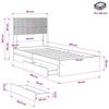 Bed Frame with Storage Space and Headboard Sonoma Oak 75 x 190 cm